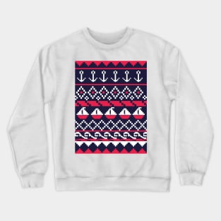 Nautical Cross stitch Crewneck Sweatshirt